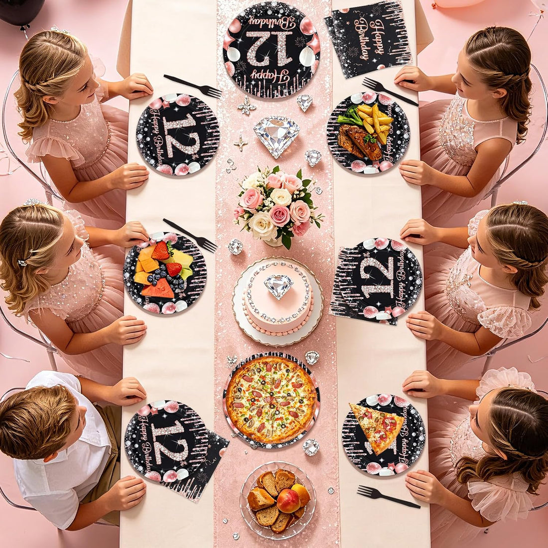 12th birthday party plates and tableware