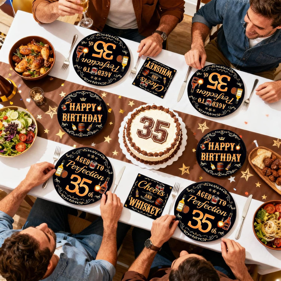 35th birthday party plates and tableware