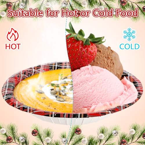 100 Pack Christmas Tree Paper Bowls - Grencian