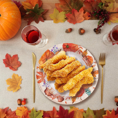 100 Pack Fall Pumpkin Paper Bowls - Grencian