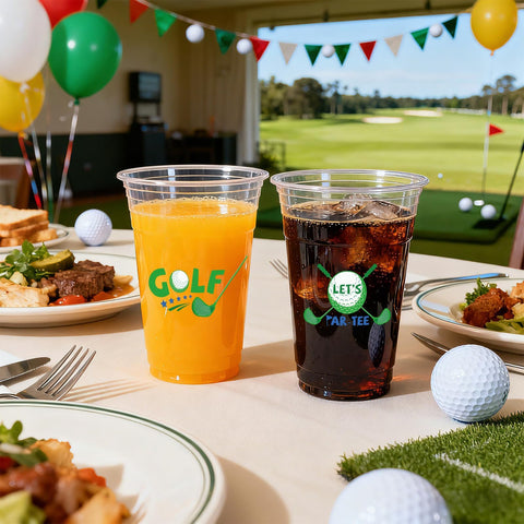100 Pcs 16 oz Golf Ball Plastic Cups