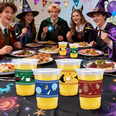 100 Pcs 16 oz Magical Wizard Plastic Cups - Grencian