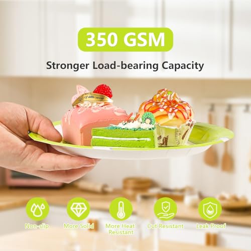 100 Pcs 9" and 7" Tennis Party Paper Plates - Grencian