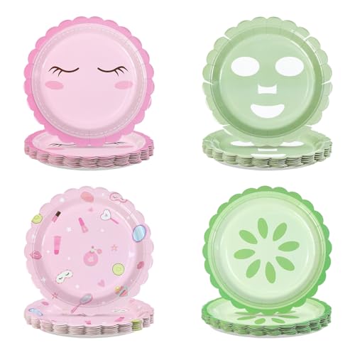 100 Pcs 9-inch Spa Party Paper Plates - Grencian