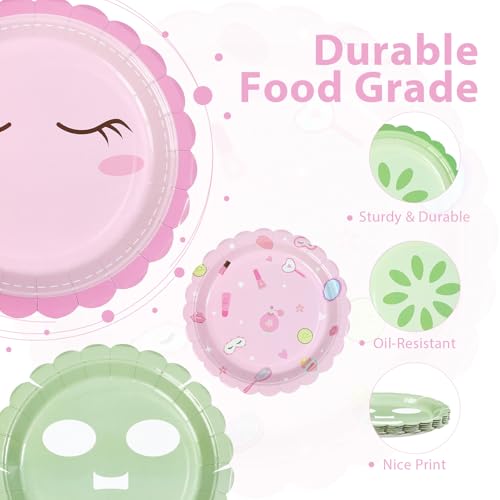 100 Pcs 9-inch Spa Party Paper Plates - Grencian