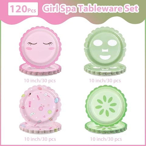 100 Pcs 9-inch Spa Party Paper Plates - Grencian