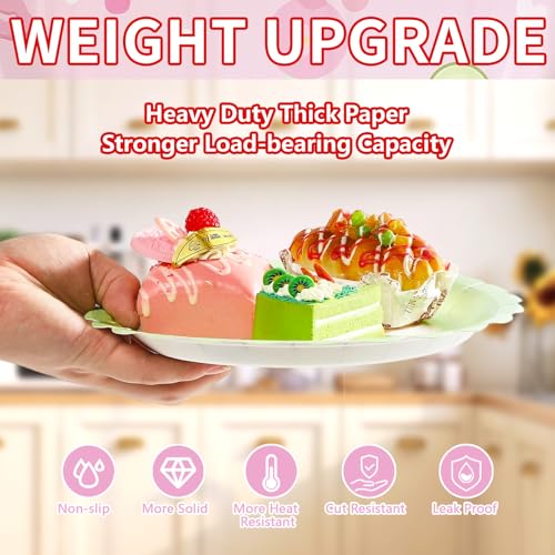 100 Pcs 9-inch Spa Party Paper Plates - Grencian