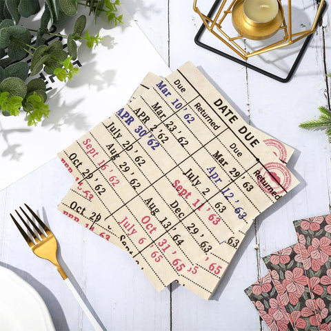 100 Pcs Book Themed Party Napkins - Grencian