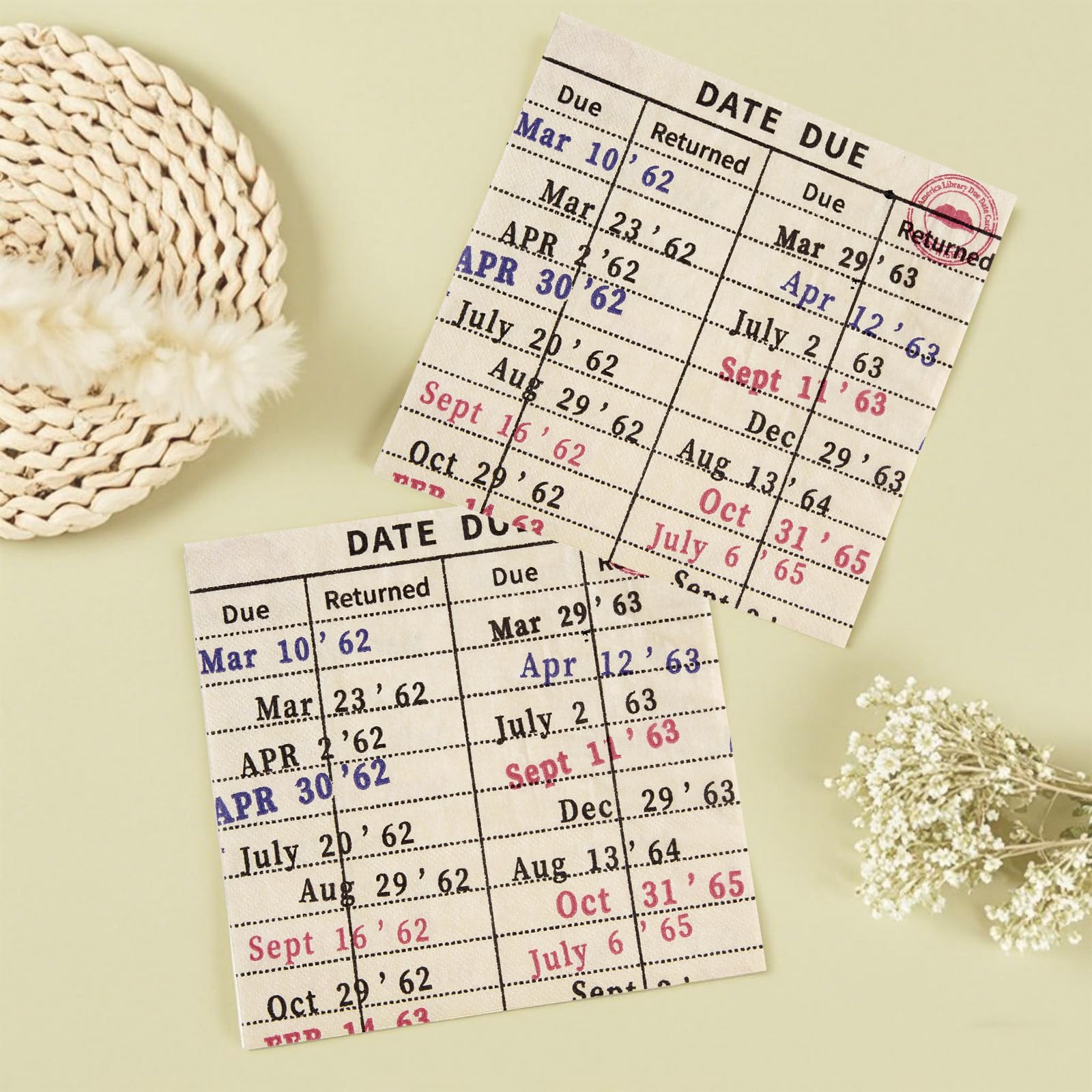 100 Pcs Book Themed Party Napkins - Grencian