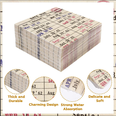100 Pcs Book Themed Party Napkins - Grencian