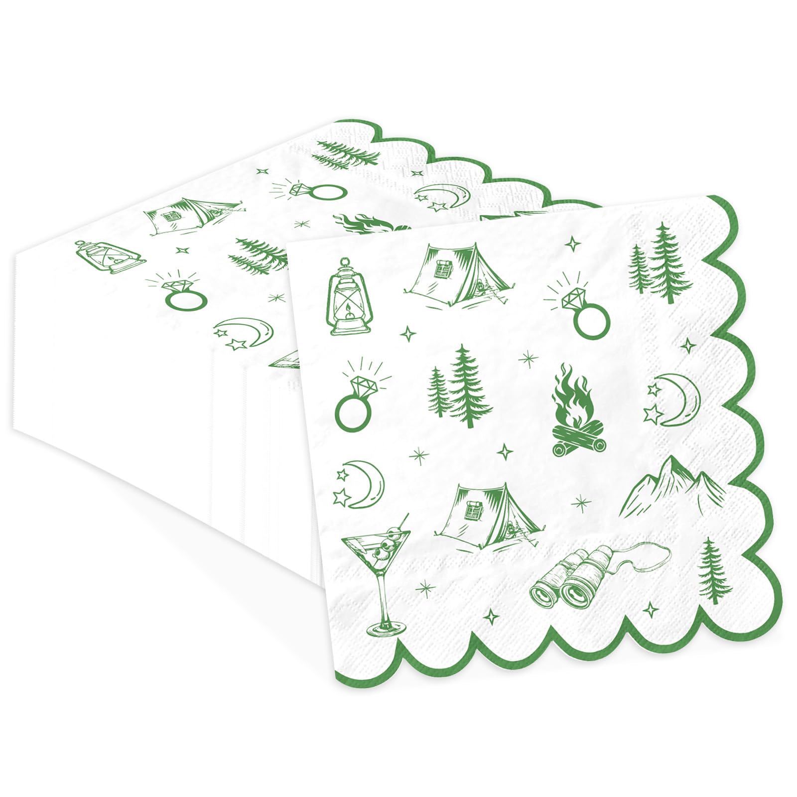 100 Pcs Camping Square Party Napkins - Grencian