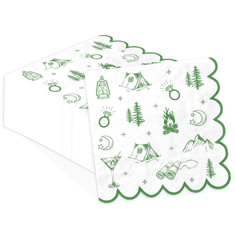100 Pcs Camping Square Party Napkins - Grencian