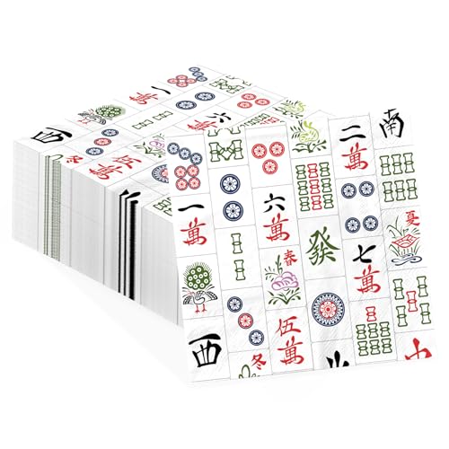 100 Pcs Classic Mah Jong Square Party Napkins - Grencian