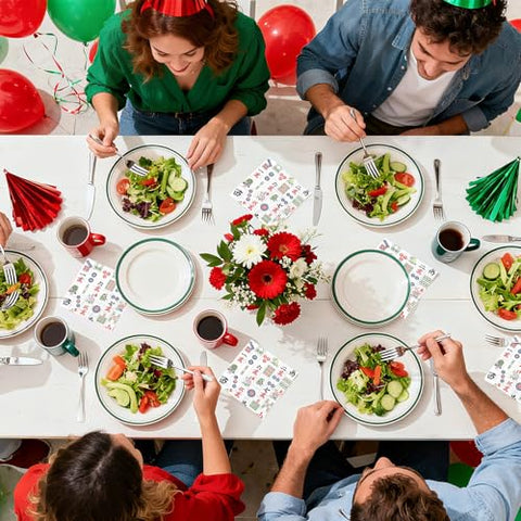 100 Pcs Classic Mah Jong Square Party Napkins - Grencian