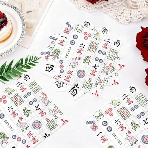 100 Pcs Classic Mah Jong Square Party Napkins - Grencian