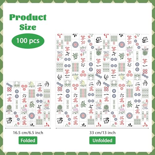 100 Pcs Classic Mah Jong Square Party Napkins - Grencian