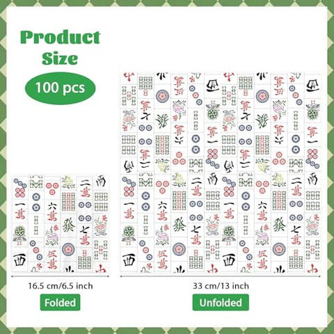 100 Pcs Classic Mah Jong Square Party Napkins - Grencian