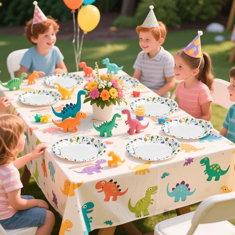 100 Pcs Dinosaur Party Paper Plates - Grencian