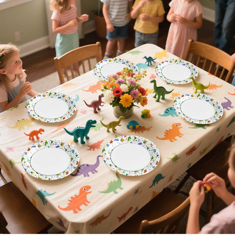 100 Pcs Dinosaur Party Paper Plates - Grencian