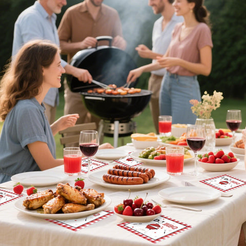 100 Pcs I Do BBQ Square Party Napkins 2 Ply - Grencian
