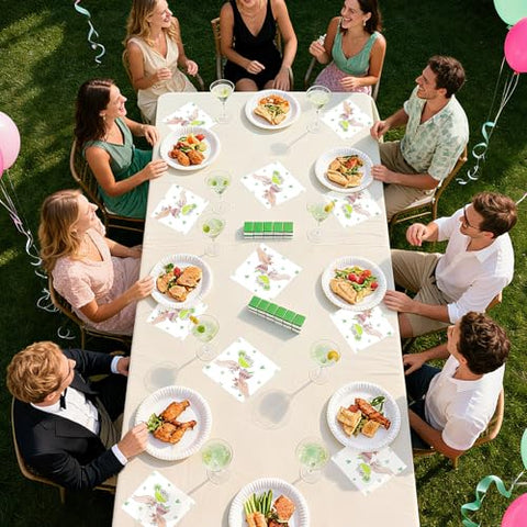100 Pcs Mah Jong Cocktail Square Party Napkins - Grencian