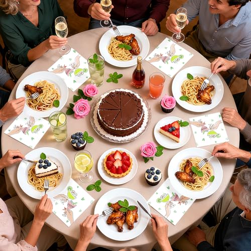 100 Pcs Mah Jong Cocktail Square Party Napkins - Grencian