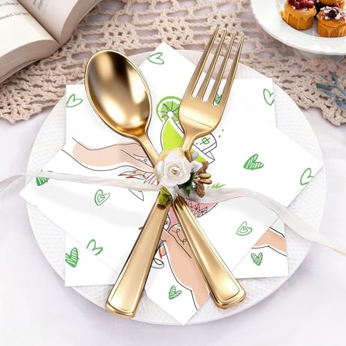 100 Pcs Mah Jong Cocktail Square Party Napkins - Grencian