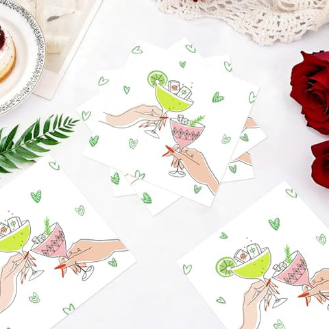 100 Pcs Mah Jong Cocktail Square Party Napkins - Grencian