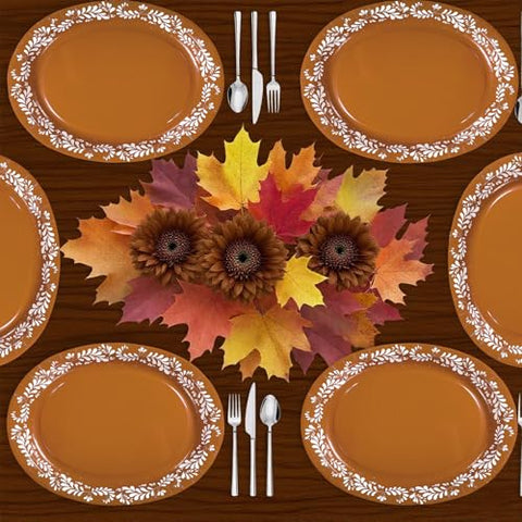 100 Pcs Mexican Cielito Lindo Clay Oval Party Paper Plates - Grencian