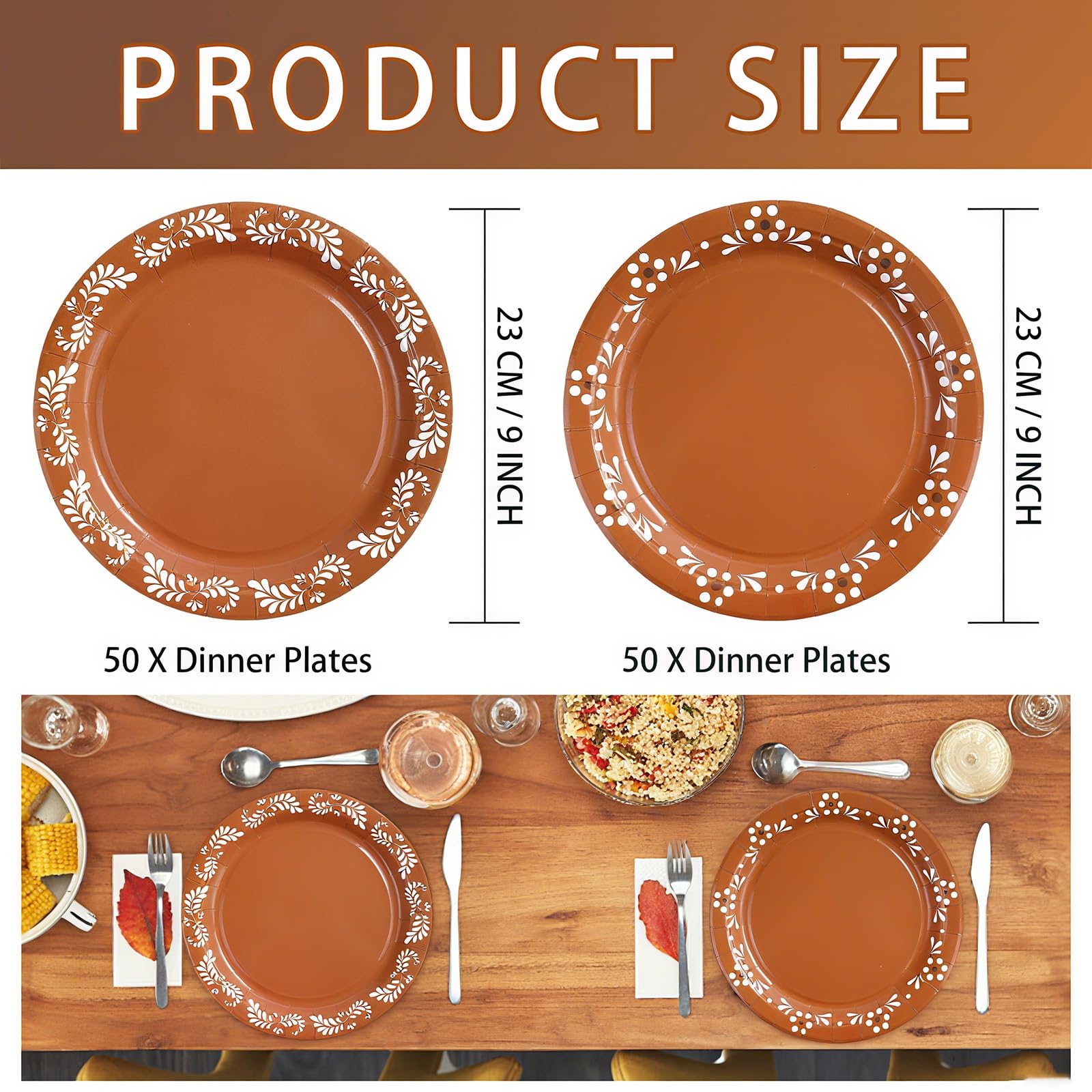 100 Pcs Mexican Pottery Cielito Party Paper Plates - Grencian