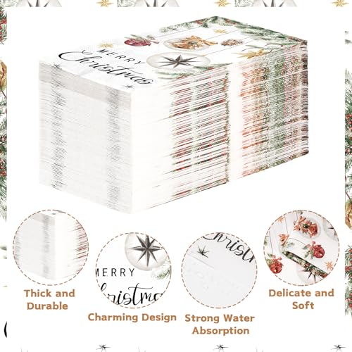 100 Pcs Paper Napkin 3 Ply Christmas Hanging Ball - Grencian