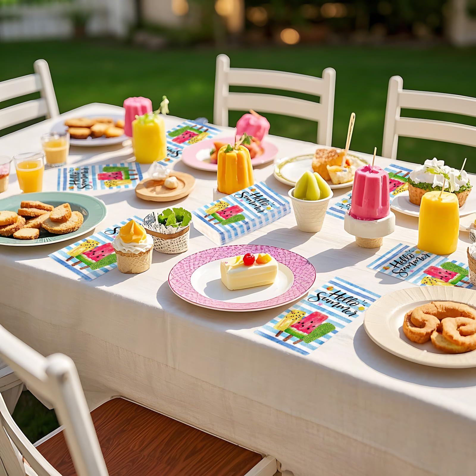 100 Pcs Paper Napkin 3 Ply Ice Cream - Grencian