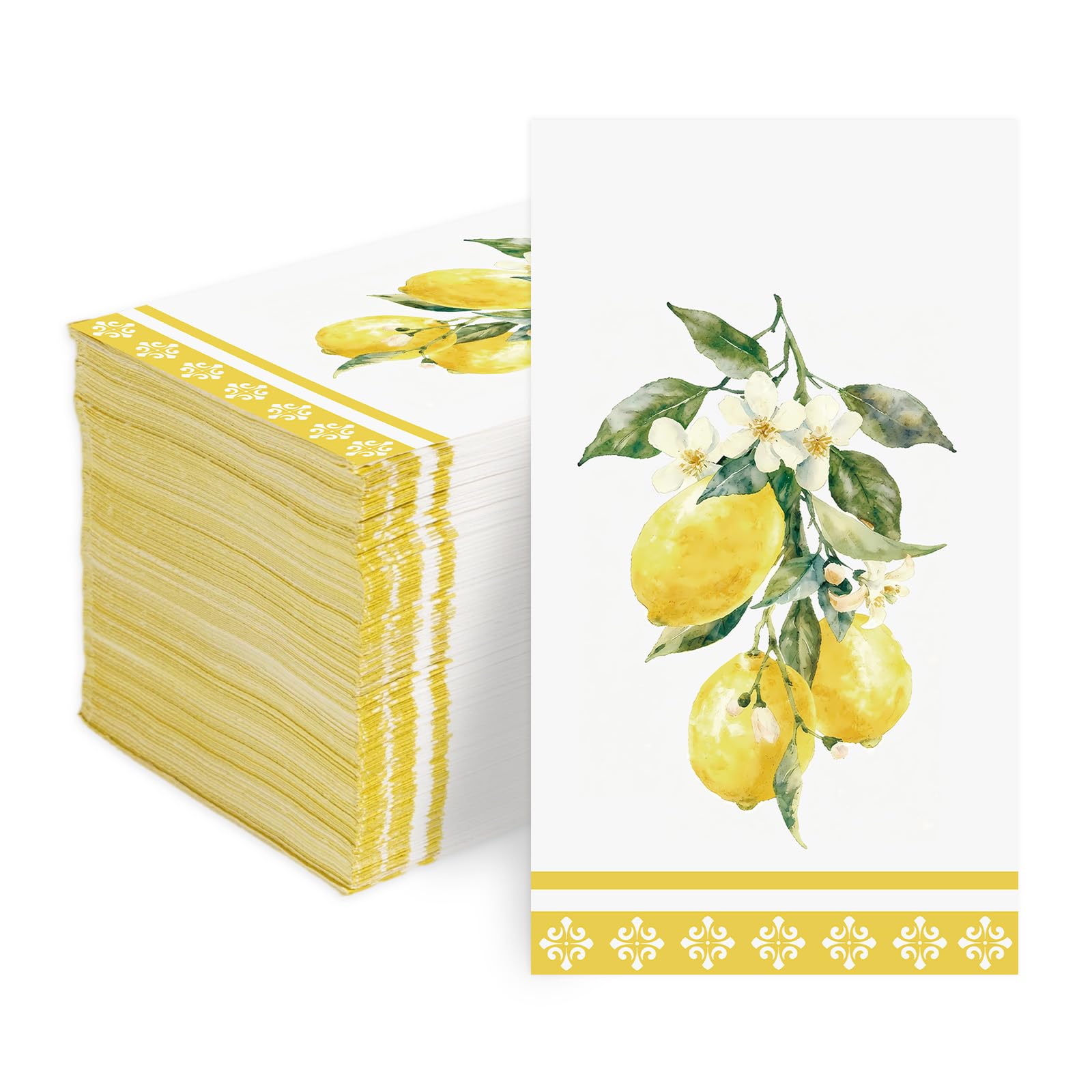 100 Pcs Paper Napkin 3 Ply Lemons - Grencian