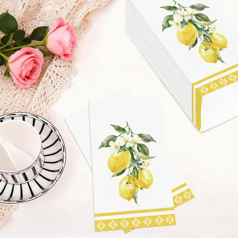 100 Pcs Paper Napkin 3 Ply Lemons - Grencian