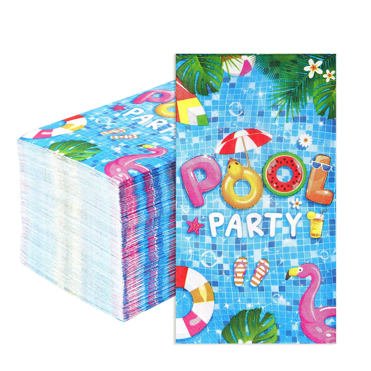 100 Pcs Paper Napkin 3 Ply Swimming Pool - Grencian
