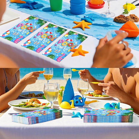100 Pcs Paper Napkin 3 Ply Swimming Pool - Grencian