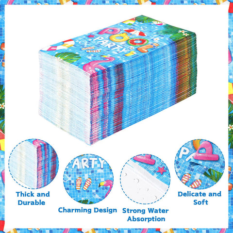100 Pcs Paper Napkin 3 Ply Swimming Pool - Grencian