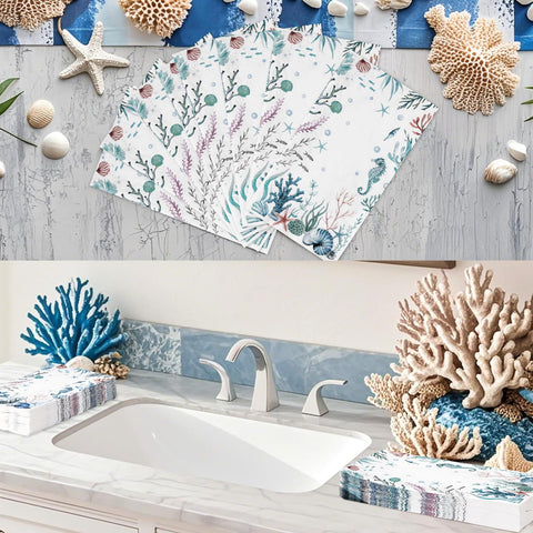 100 Pcs Paper Napkin 3 Ply Watercolor Ocean - Grencian