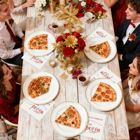 100 Pcs Pizza Wedding Square Party Napkins