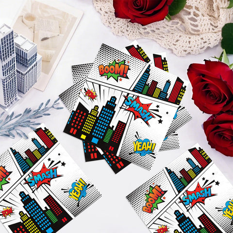 100 Pcs Super Hero Square Party Napkins - Grencian
