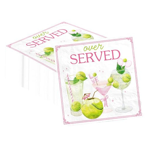 100 Pcs Tennis and Drinks Square Party Napkins - Grencian