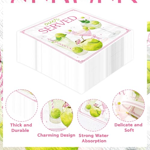 100 Pcs Tennis and Drinks Square Party Napkins - Grencian