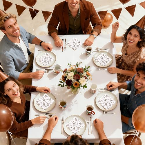 100 Pcs Vintage Western Cowboy Square Party Napkins - Grencian