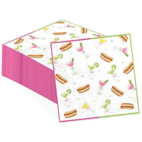 100 Pcs Weenies and Tinis Square Party Napkins - Grencian