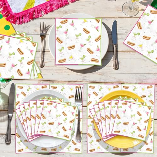 100 Pcs Weenies and Tinis Square Party Napkins - Grencian
