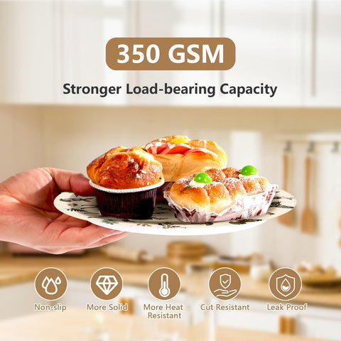 100 Pcs Woodland Party Plates and Napkins - Grencian