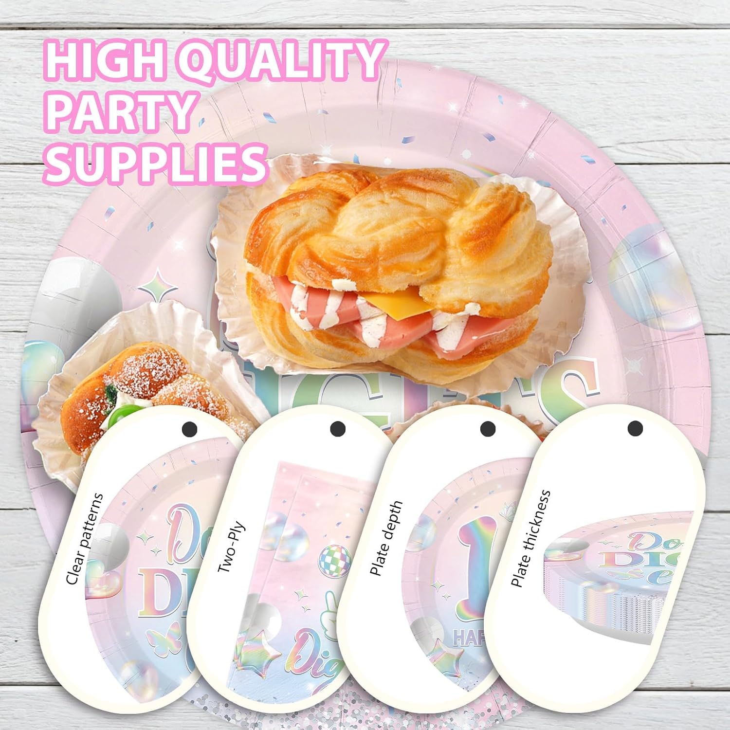 10th Birthday Plates & Napkins Set - 96 Pcs image 6