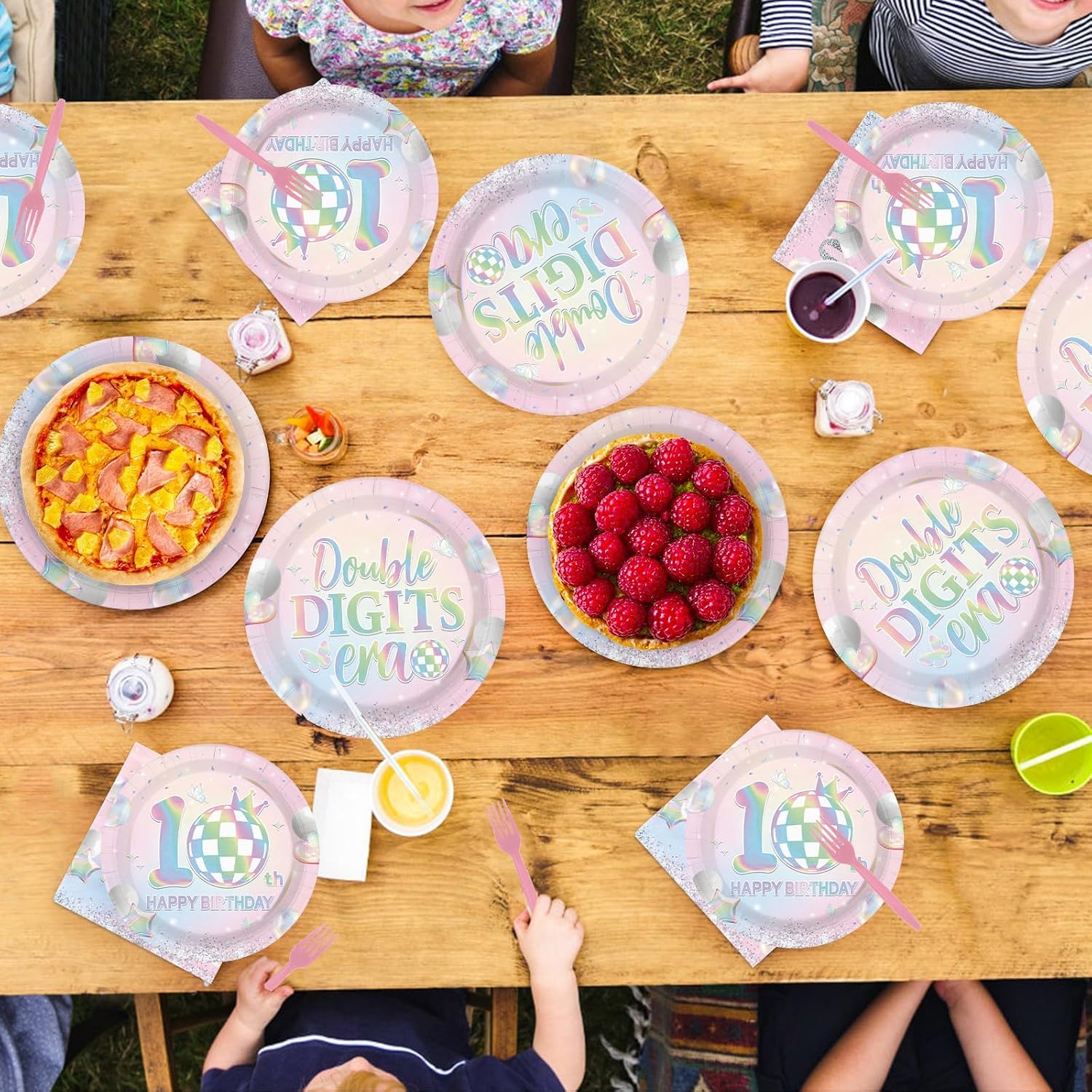 10th Birthday Plates & Napkins Set - 96 Pcs image 8