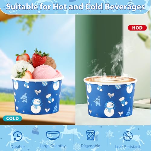 120 Pcs Blue Christmas Snack Cups - Grencian