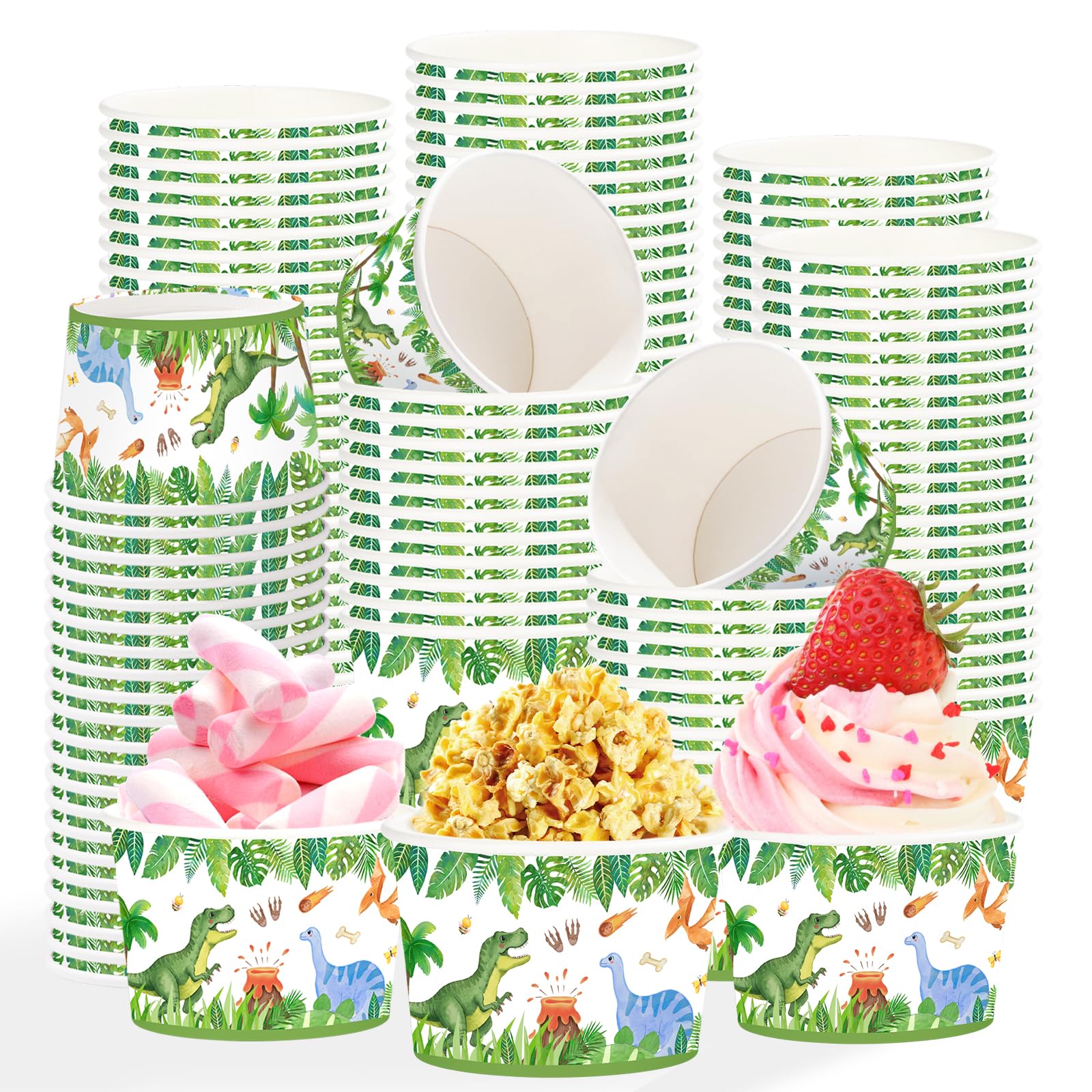 120 Pcs Dinosaur Snack Cup - Grencian